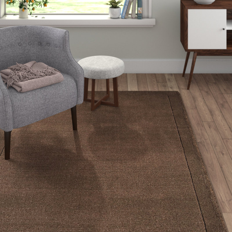 Marlow Home Co. Durbin HandWoven Chocolate Brown Area Rug & Reviews